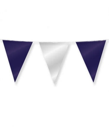 Party Flags foil - Dark blue and silver