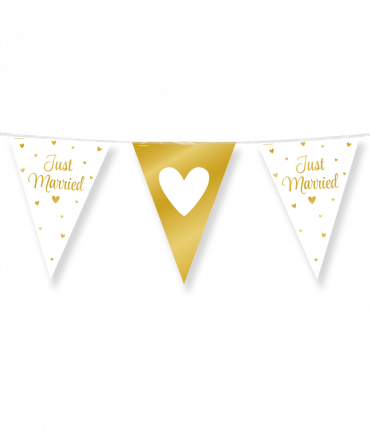 Party Flags foil - Just married