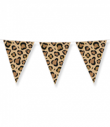 Party Flags foil - Leopard