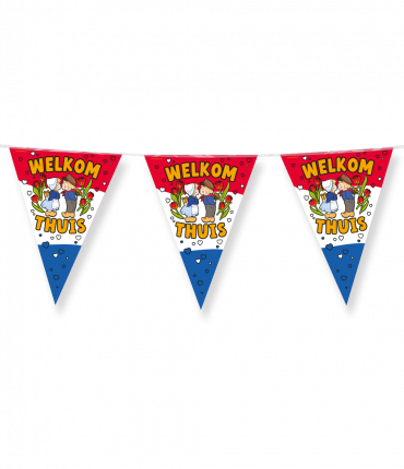 Party Flags foil - Welkom thuis