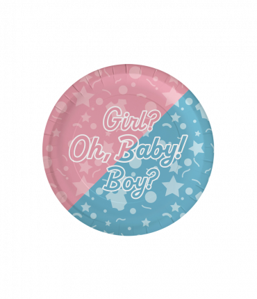 Plates - Gender reveal