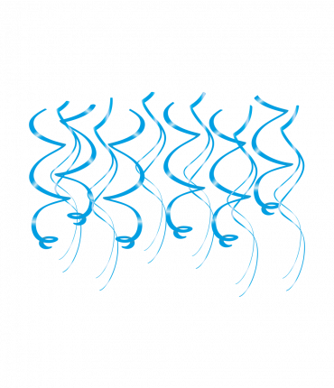 Swirl decorations - Baby blue