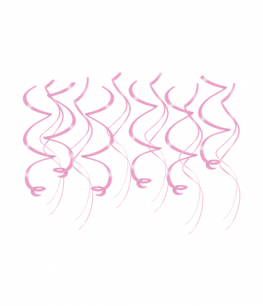Swirl decorations - Baby pink
