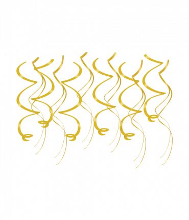 Swirl decorations - Gold