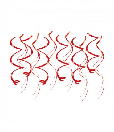 Swirl decorations - Red