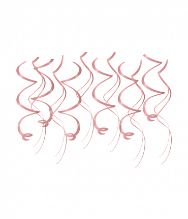 Swirl decorations - Rose gold