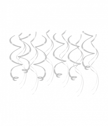 Swirl decorations - Silver