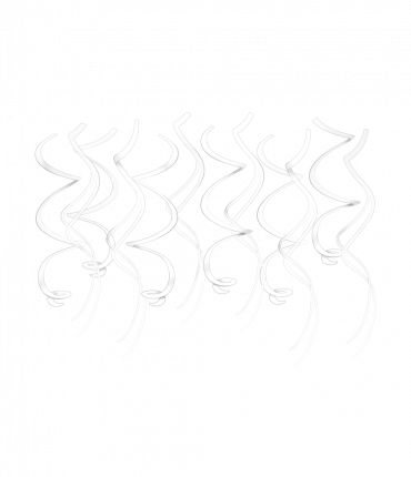 Swirl decorations - White