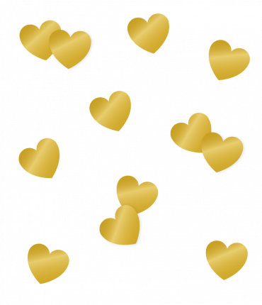 Table confetti - Gold heart
