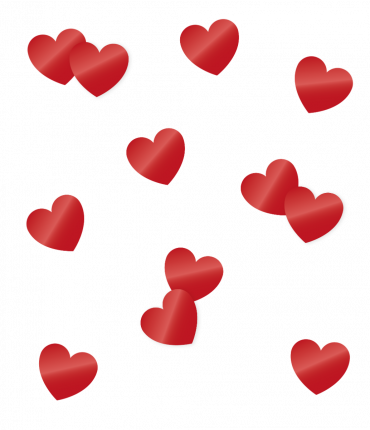 Table confetti - Red heart