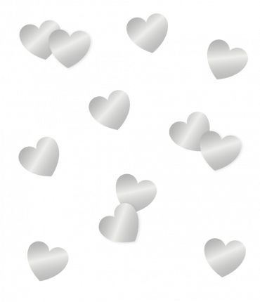 Table confetti - Silver heart