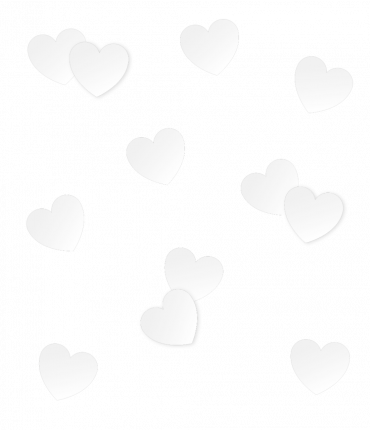 Table confetti - White heart