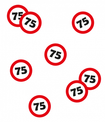 Traffic sign confetti - 75
