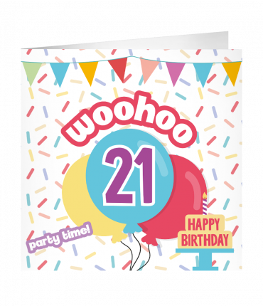 XL Greeting Cards - 21 jaar