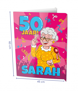 Window signs - Sarah 50 jaar