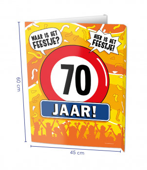 Window signs - 70 jaar