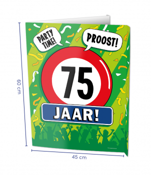 Window signs - 75 jaar