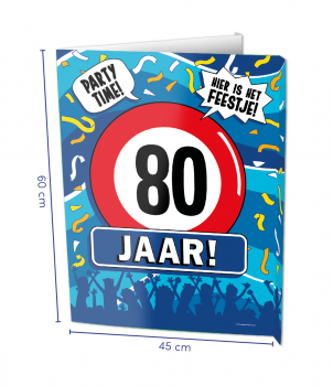 Window signs - 80 jaar