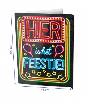 Window signs - Hier is het feestje