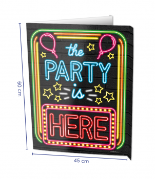Window signs - The party is here