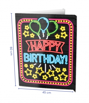 Window signs - Happy birthday