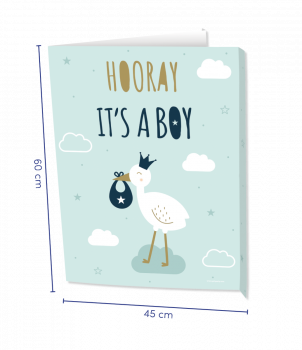 Window signs - Newborn baby boy