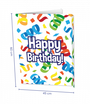 Window signs - Happy birthday cartoon