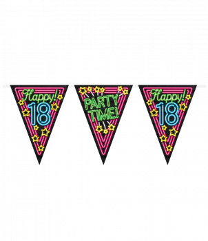 Neon party flag - 18