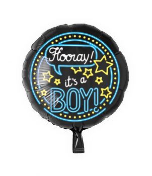 Neon Foil balloon - It's a boy