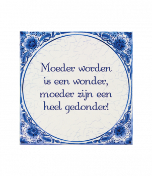 Tegels delfts blauw - Moeder worden