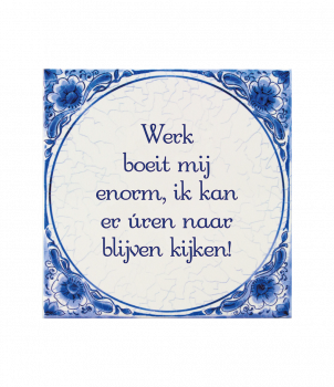 Tegels delfts blauw - Werk boeit