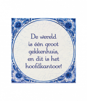 Tegels delfts blauw - Gekkenhuis