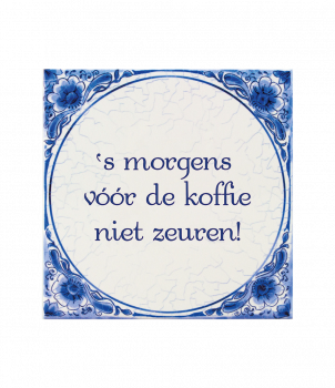 Tegels delfts blauw - 's Morgens