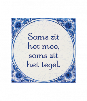 Tegels delfts blauw - Soms zit het mee