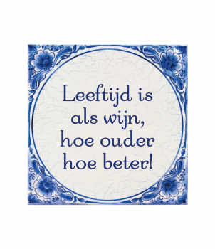 Tegels delfts blauw - Leeftijd wijn