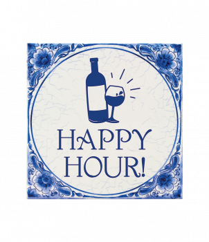 Tegels delfts blauw - Happy hour!