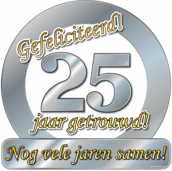 Huldeschild - Special - 25 jaar getrouwd