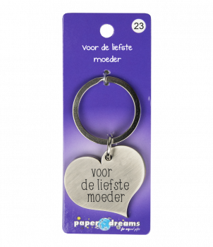 Hart sleutelhanger - Voor de liefste moeder