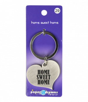 Hart sleutelhanger - Home sweet home