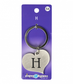 Hart sleutelhanger - H