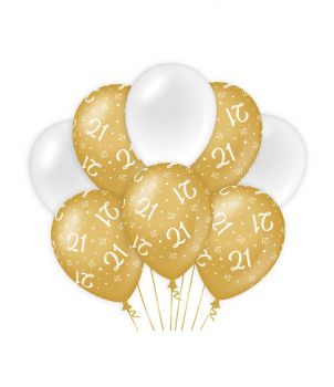 Decoration balloons Gold/white - 21