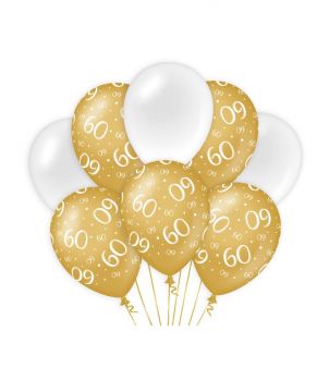 Decoration balloons Gold/white - 60