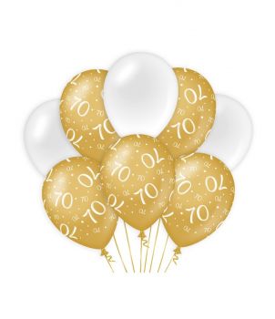 Decoration balloons Gold/white - 70