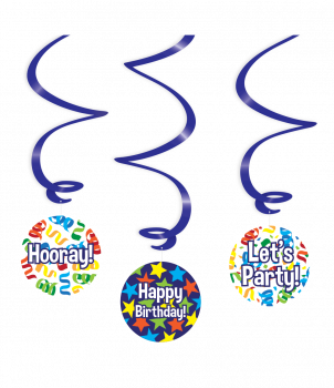 Swirl decorations - Happy birthday (cartoon)