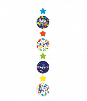 Hanging decoration - Happy birthday cartoon