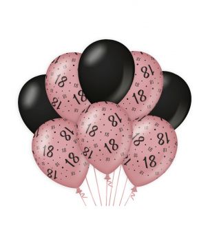 Decoration balloons Rose/black - 18