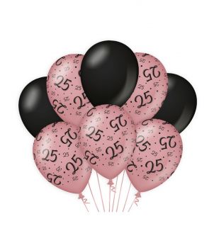 Decoration balloons Rose/black - 25