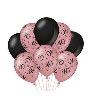 Decoration balloons Rose/black - 40