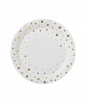 Party table ware - bordjes gold/white