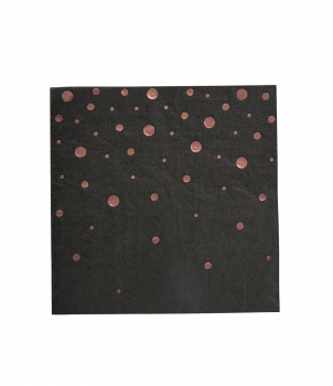 Party table ware - Napkins rose/black